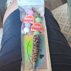 Colorful Beaded Charm Pen